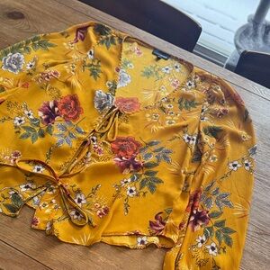 Lucy Paris Mustard Floral Blouse